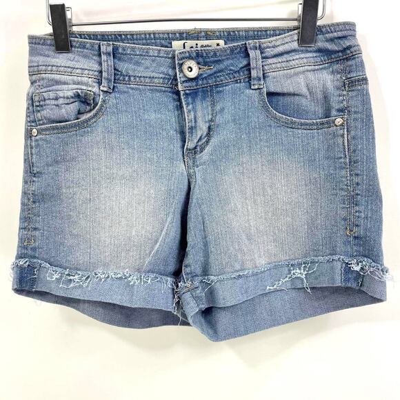 lei Pants - 00s LEI Vintage Blue Light Wash Denim Shorts